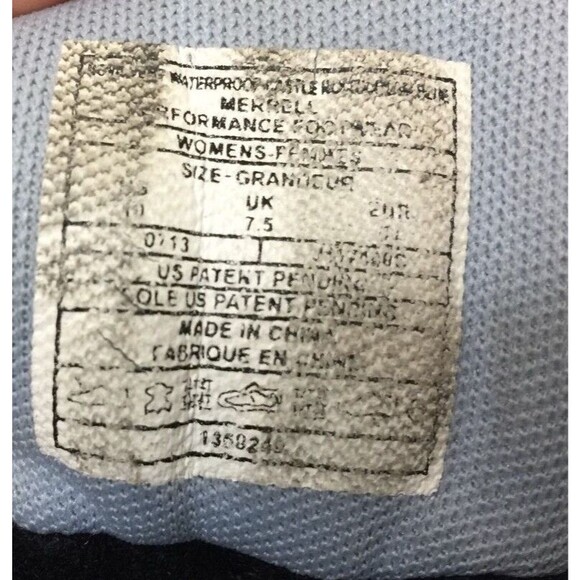 MERRELL WOMEN  AIR CUSHION BLUE/GRAYS HIKING SHOES SIZE US 10 UK 7.5 EUR 41 - Picture 10 of 12